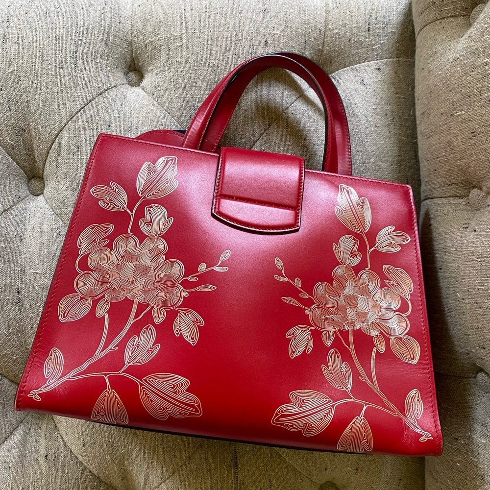 Gucci Red Smooth Calfskin Leather Chinese NY Dionysus medium top handle bag - Picture 3 of 6